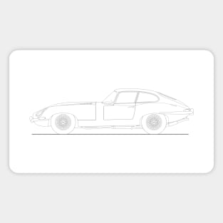 Jaguar E Type Fixed Head Coupe Drawing Magnet